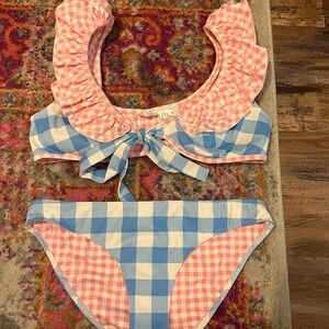 Pink and Blue Gingham Bikini Set from Cocolilys